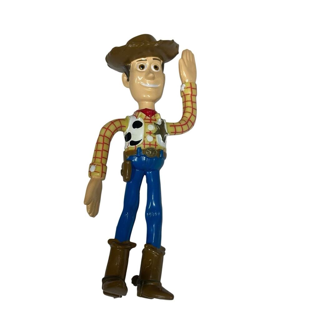 Vintage Toy Story Woody 90s Rubber Figurine Thinkway Bendable Posable 4.5 in